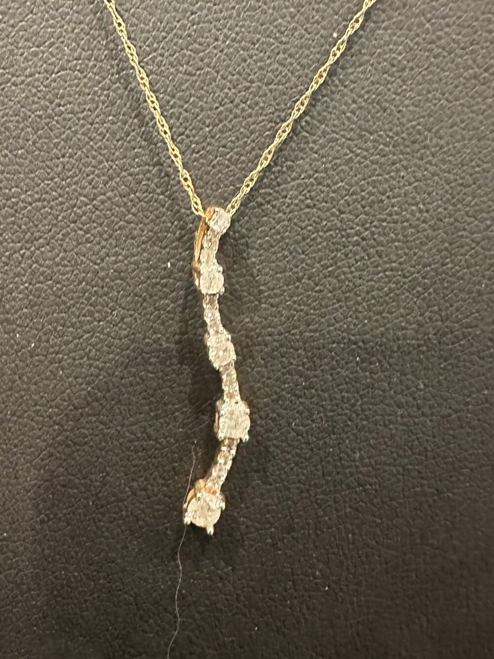 Diamond 2 tone 10 K gold necklace